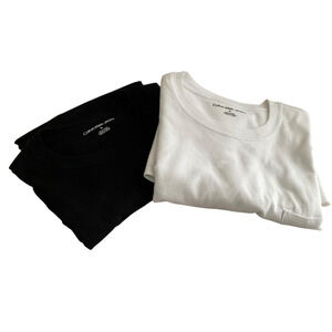 Calvin Klein Jeans Shirt Mens Medium Pocket Tee Black White Casual T-shirt Set